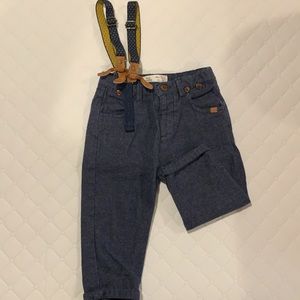 zara pants with suspenders